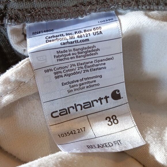 Carhartt Olive Relaxed Fit Cargo Shorts with Sturdy Design - Picture 8 of 10